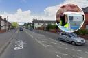 Chester Road West (Google) and, inset, a breath test