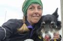 Christine Cammillare took part in both days of the two-day canicross 5k at the Rhug estate with Ben the collie.