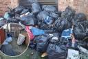 Fly-tipping in Connah's Quay last year.