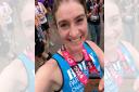 Holly Williams after completing the London Marathon