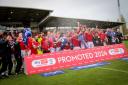 Wrexham celebrate winning promotion from League Two