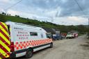 Rescue teams were called out to an injured mountain biker near Knighton