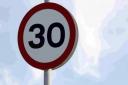 A standard image of a 30mph sign.
