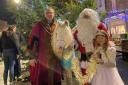 Mayor Peter Lewis, Princess Darcey, Spirit the Pony and Santa