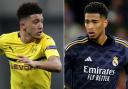 Jadon Sancho, left, will face Jude Bellingham, right, in the Champions League final (PA)