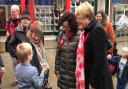 Mary Wimbury was joined by Eddie Izzard in Wrexham to speak with voters in the town's high street