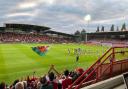 The first home game for Wrexham AFC at The Racecourse on Monday, August 30