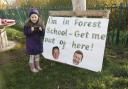 Reception Pupils enjoy using their new outdoor forest school at Ysgol Gwynedd in Flint