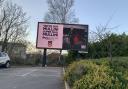 The advertising board in Wrexham