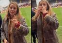 Blake Lively hilariously responded to a fan at the Racecourse on Sunday.