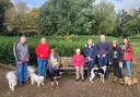 The dog walkers pictured at Mold memorial park.