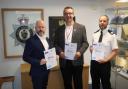 L to R: Ashley Rogers, Chair, Pact; PCC Andy Dunbobbin; ACC Chris Allsop, NWP