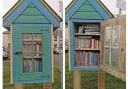 The beautifully decorated hut, designed by Vic Apsley, is situated at the Strand Park and contains books for all ages.