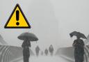 A yellow weather warning is in place between 1pm and 11pm.