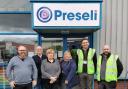 Staff at promotional products firm Preseli, in Flintshire.