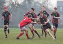 Action from Wrexham U15s' 43-42 win over Whitchurch