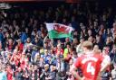 Wrexham fans enjoy their final away day of the season during the Reds' 3-0 win at Crewe Alexandra.