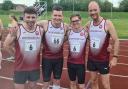 Wrexham's relay team at the Northern League