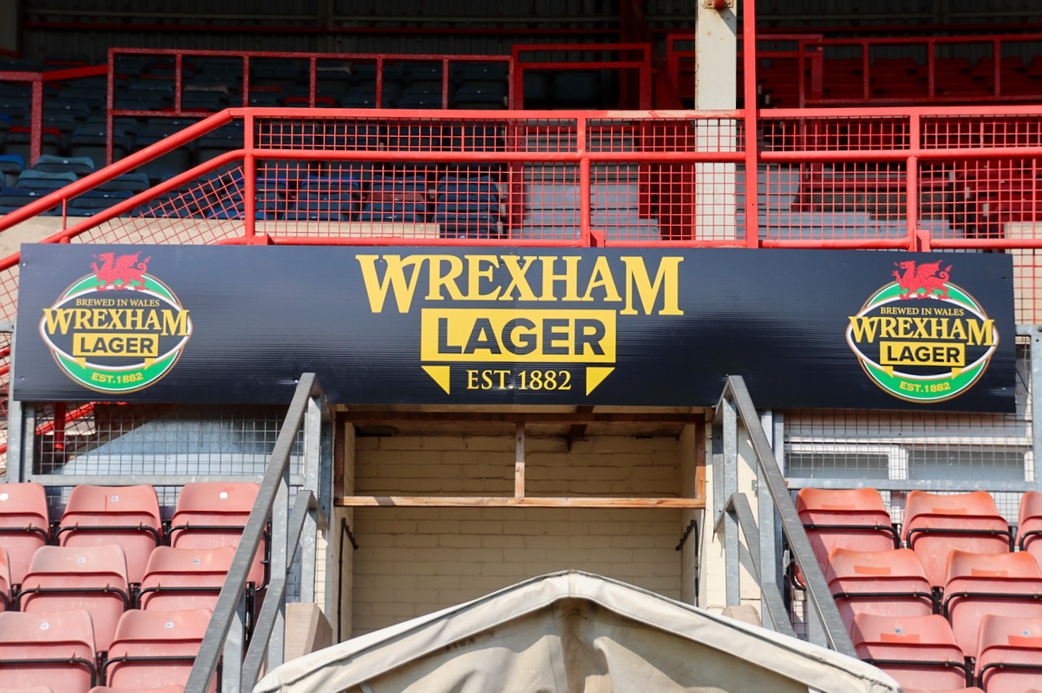 Wrexham Lager Stand at The Racecourse.
