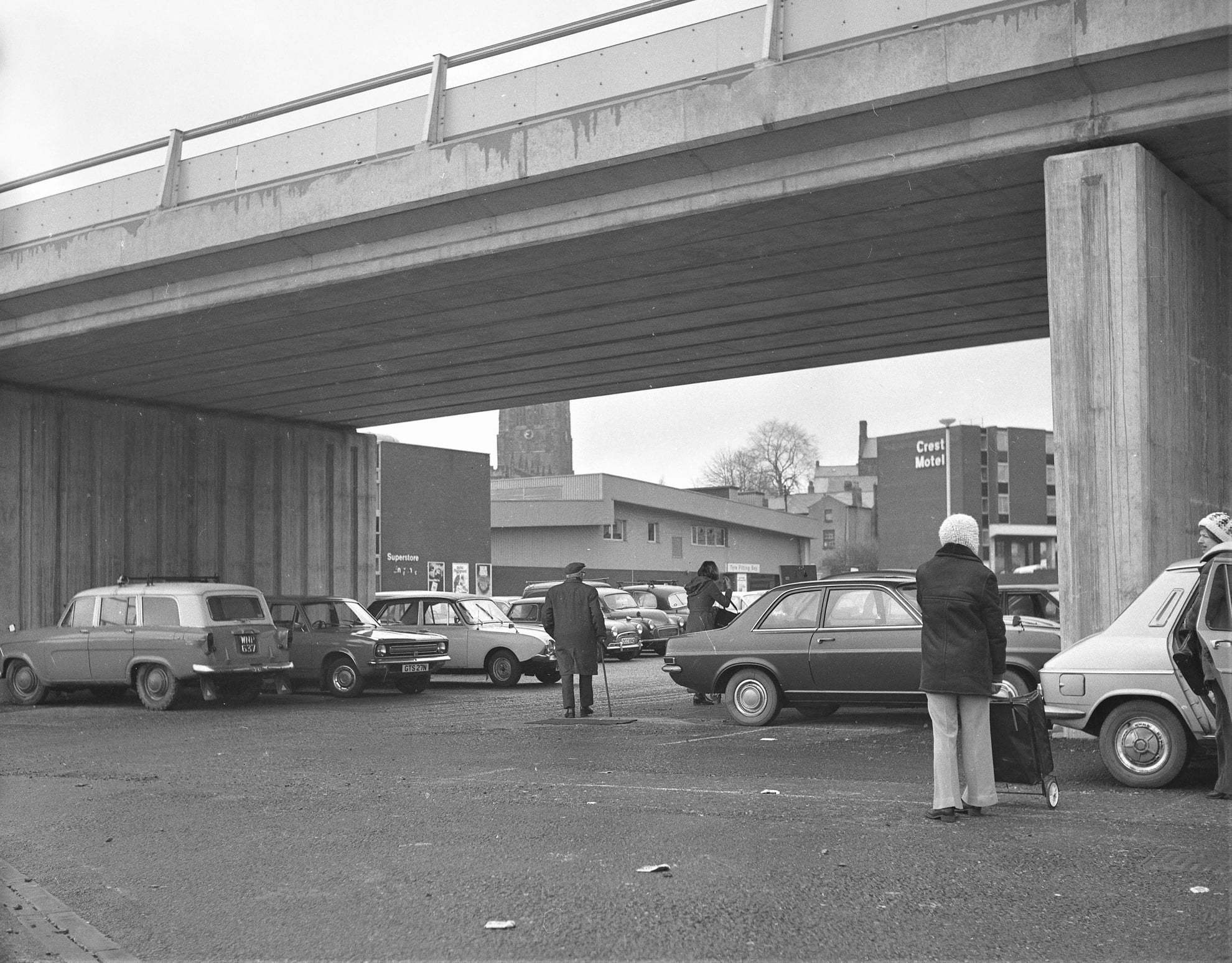 Eagles Meadow flyover, February 1977.