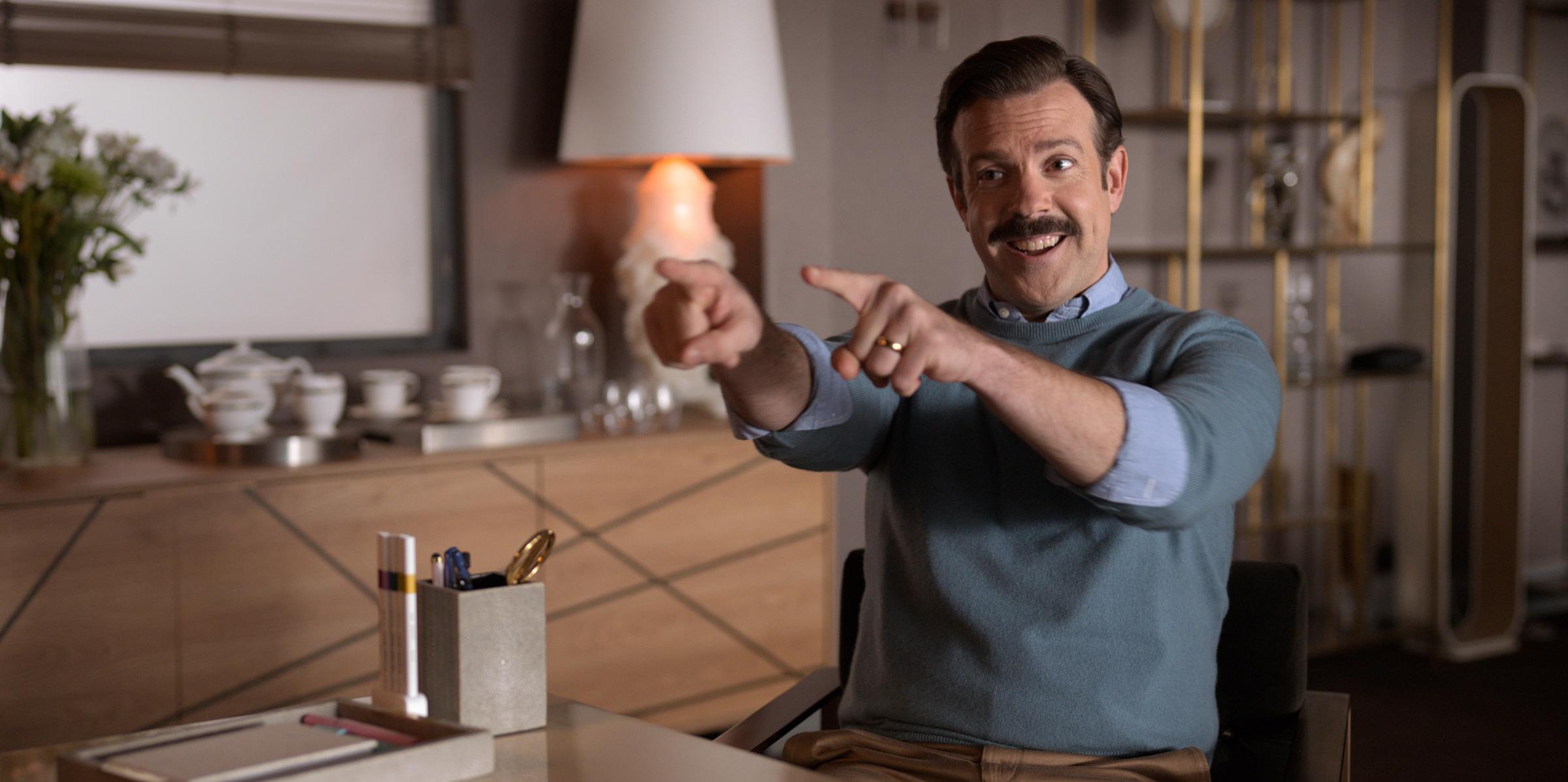 Undated Handout Photo from Ted Lasso. Pictured: Jason Sudeikis as Ted Lasso. See PA Feature SHOWBIZ TV Ted Lasso. Picture credit should read: PA Photo/Courtesy of Apple TV+. WARNING: This picture must only be used to accompany PA Feature SHOWBIZ TV Ted