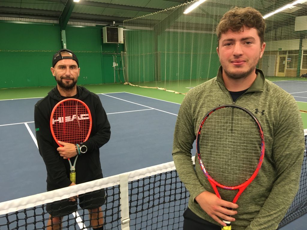 Wrexham Tennis Centre - coaches Craig Salisbury and Max Enston.