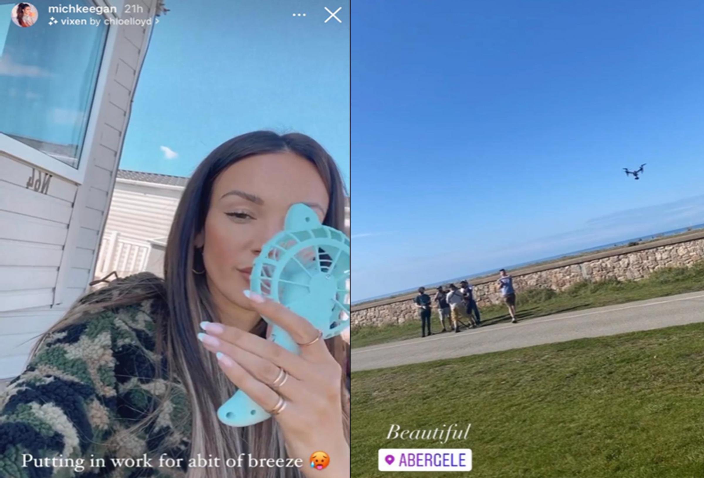 Michelle Keegan shared snaps of herself enjoying the late summer weather in Abergele.