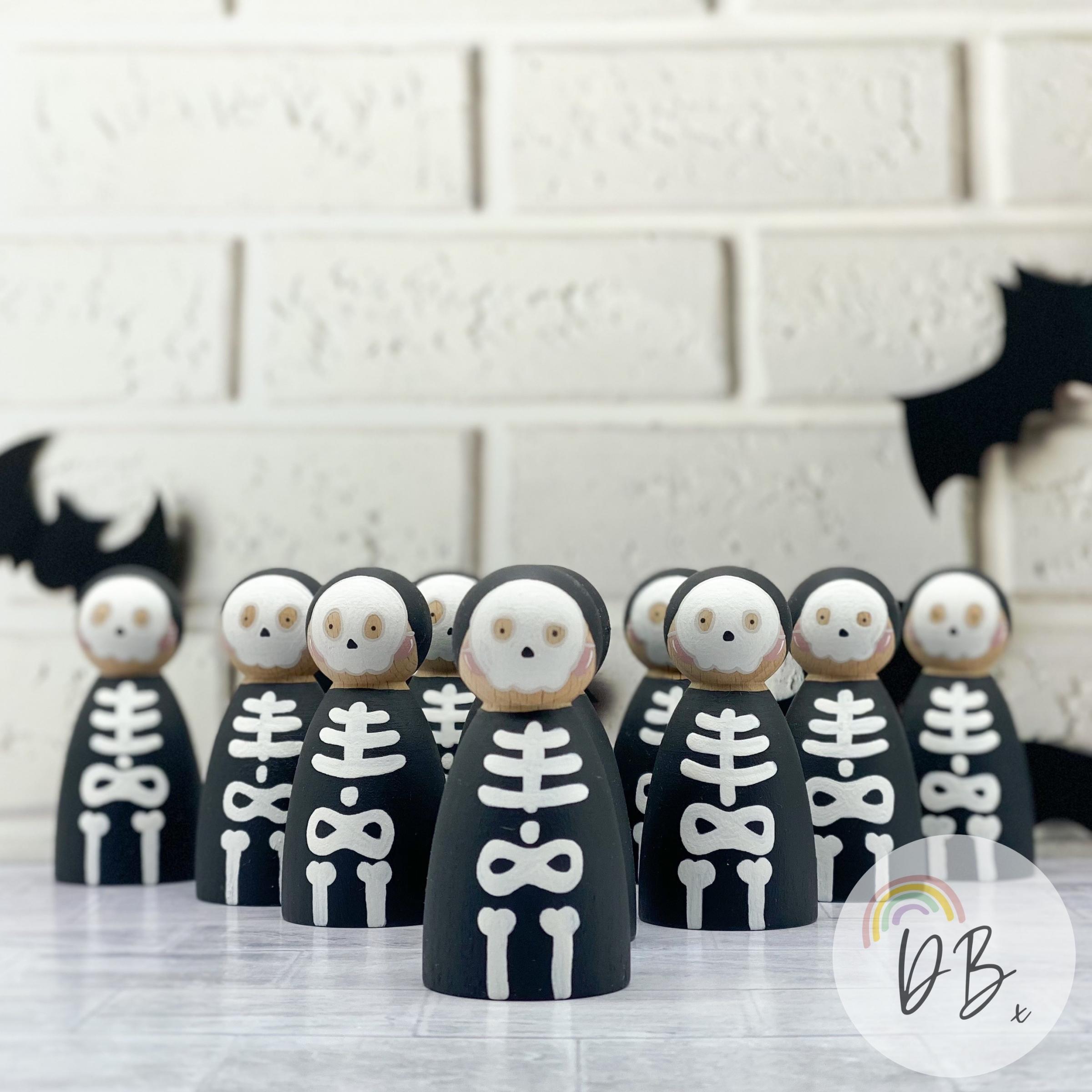 Spooky Dilly Blue dolls ready for Halloween.