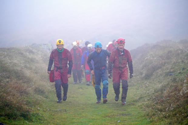 The Leader: Teams from across the UK took part in the rescue. (PA)