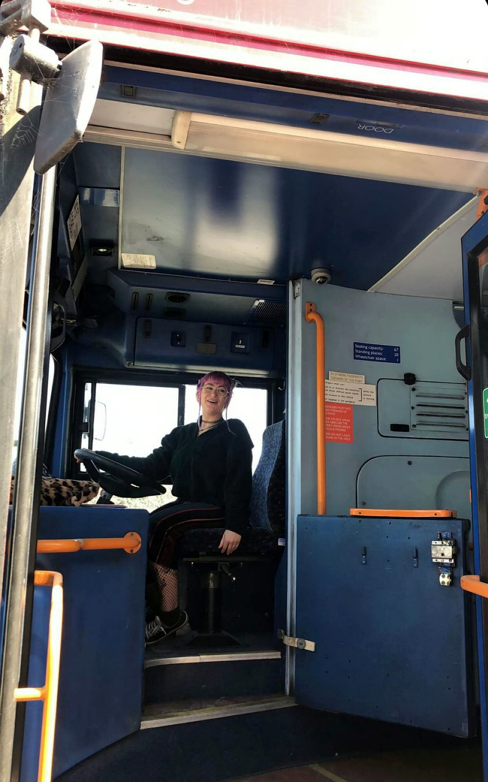 Delivery driver Hayley Rowson, 28, bought the bus in April 2021 and is devoting all her free time to make it a comfortable, drivable home. 