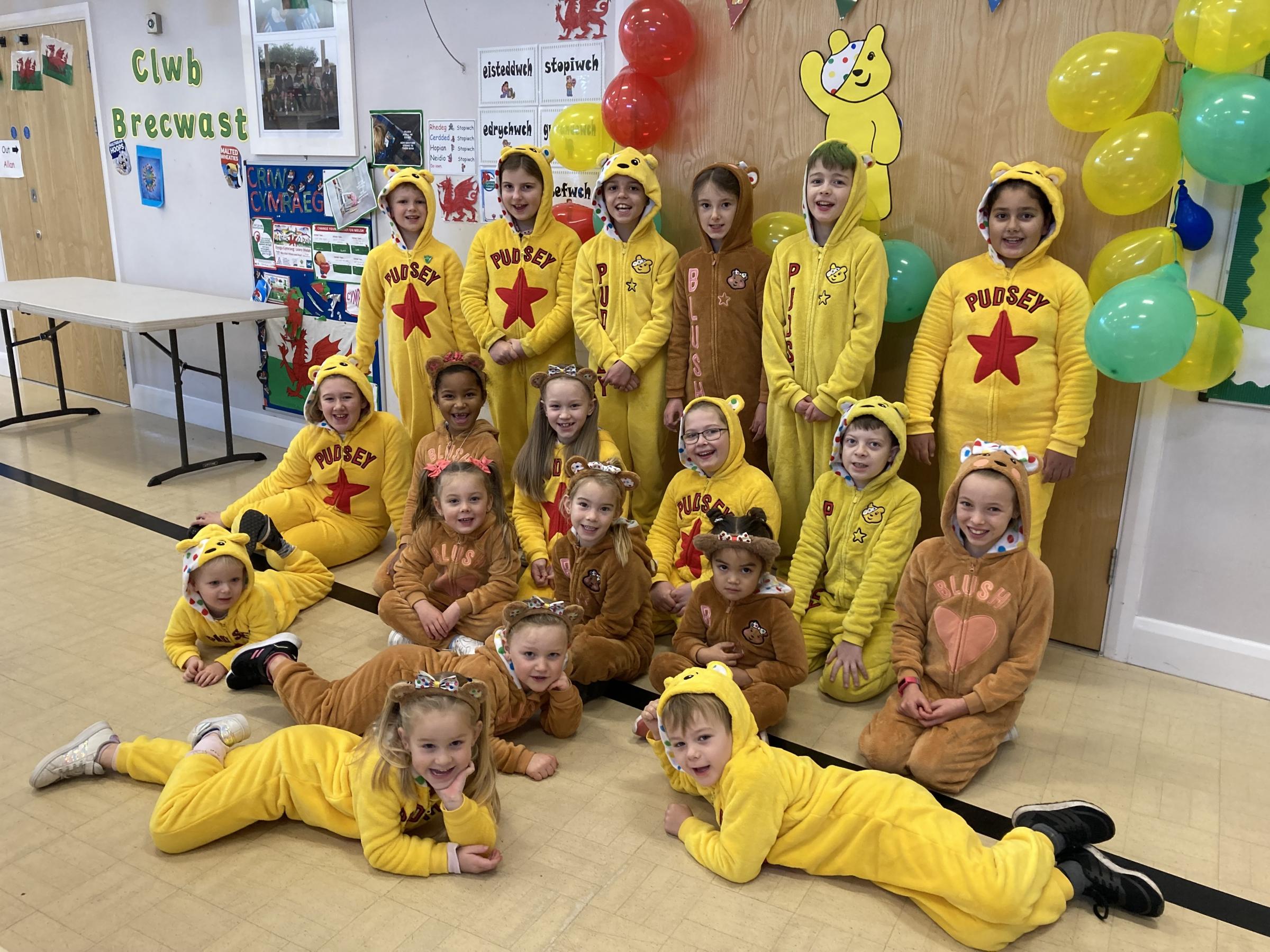 Children in Need fun at Ysgol Ty Ffynnon.