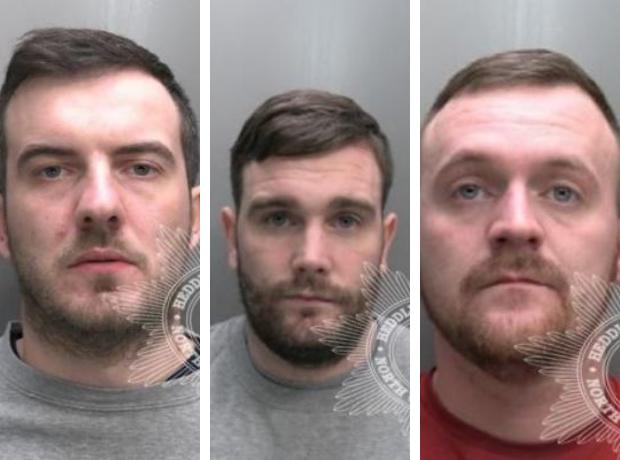 James Douglas, Ian Gerrard Heyes, Connor Higgins. Images: North Wales Police