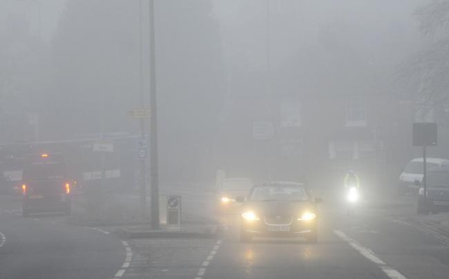 A fog warning is in place in Wrexham.