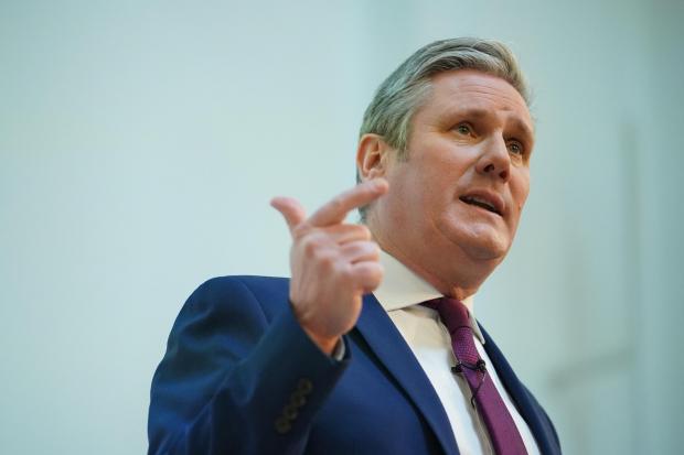 The Leader: Keir Starmer during his speech to the Fabian Society (PA)