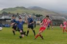 Action from Holywell's friendly at Llanuwchllyn. Picture: Lee Douglas / Holywell Town FC