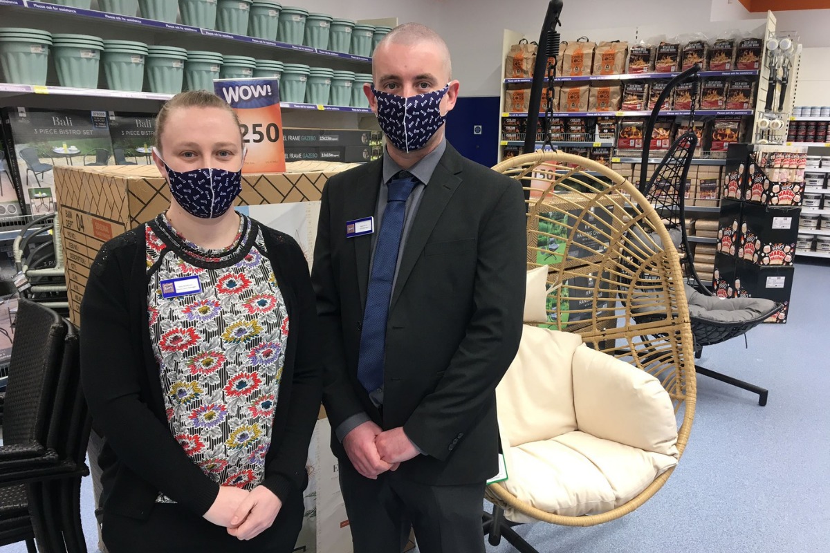 Store manager Mark Rutter and deputy manager Amy Henderson at Wrexhams B&M.