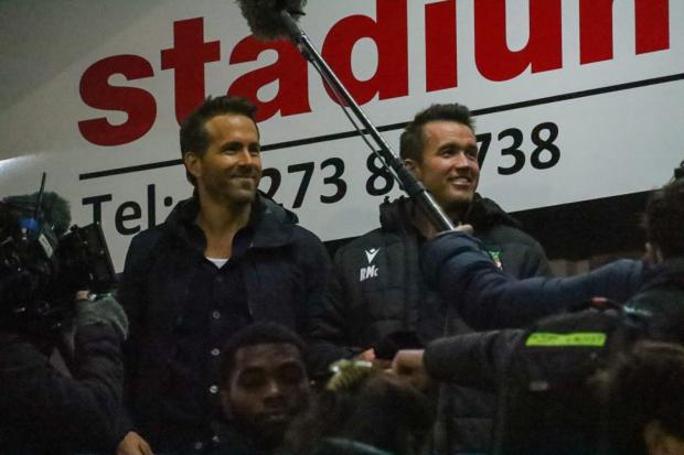 The Leader: Rob McElhenney and Ryan Reynolds at Maidenhead. Picture by GEMMA THOMAS