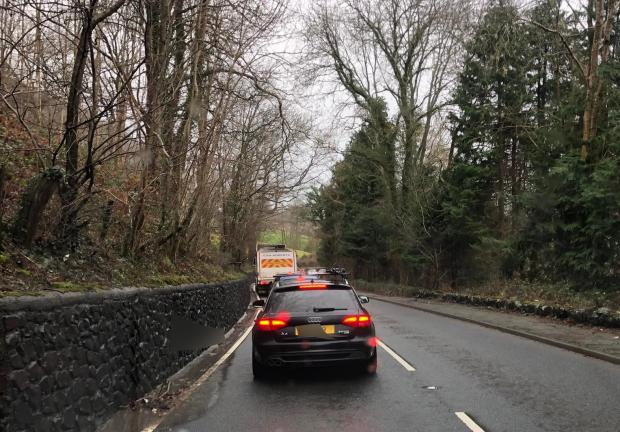 The Leader: Tailbacks on the A5 near Llangollen. (Image courtesy of Peter Claybrook)