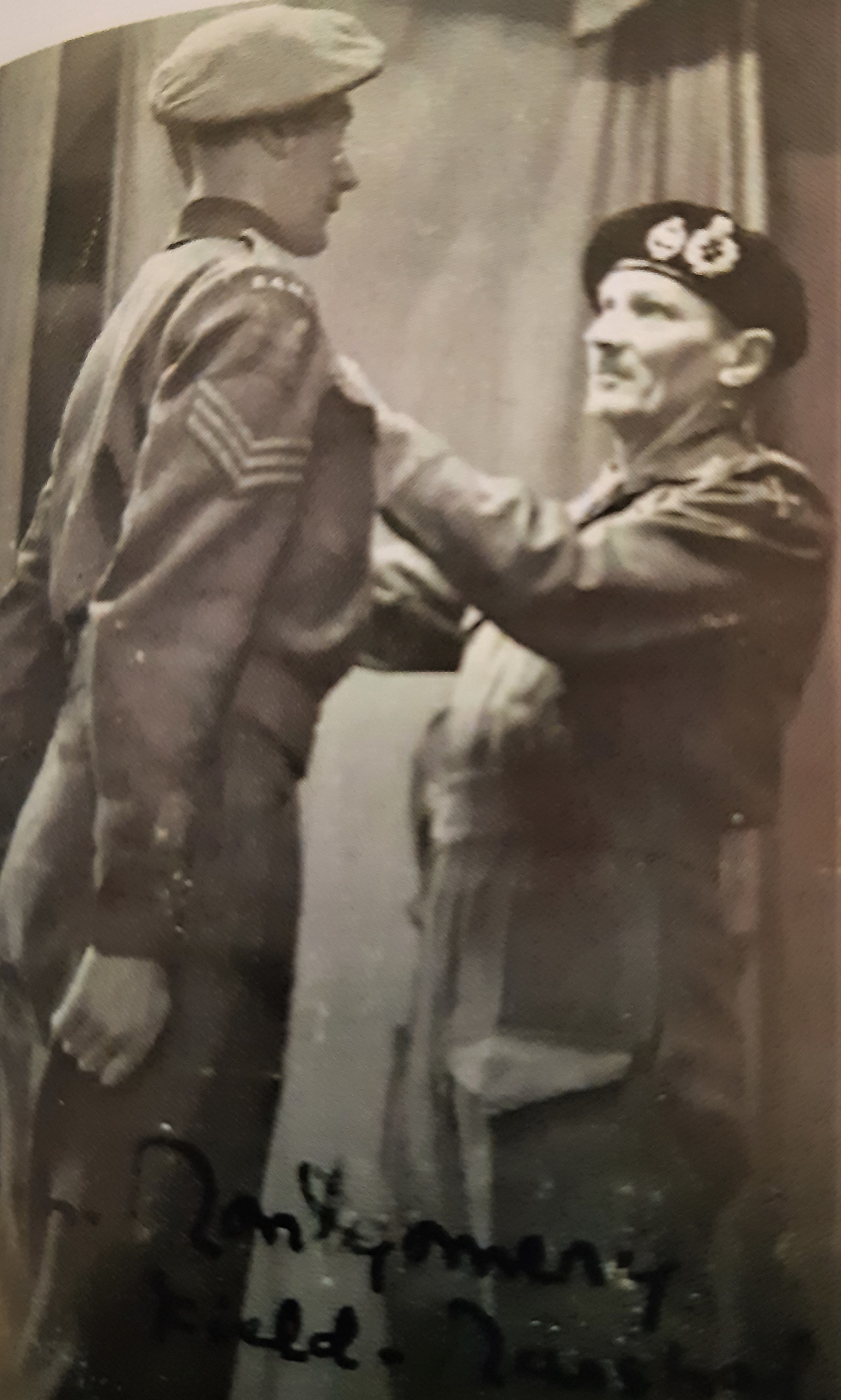 Jesse Evans, born Cefn Mawr, July 17, 1917, pictured receiving his BEM from Field Marshall Montgomery.