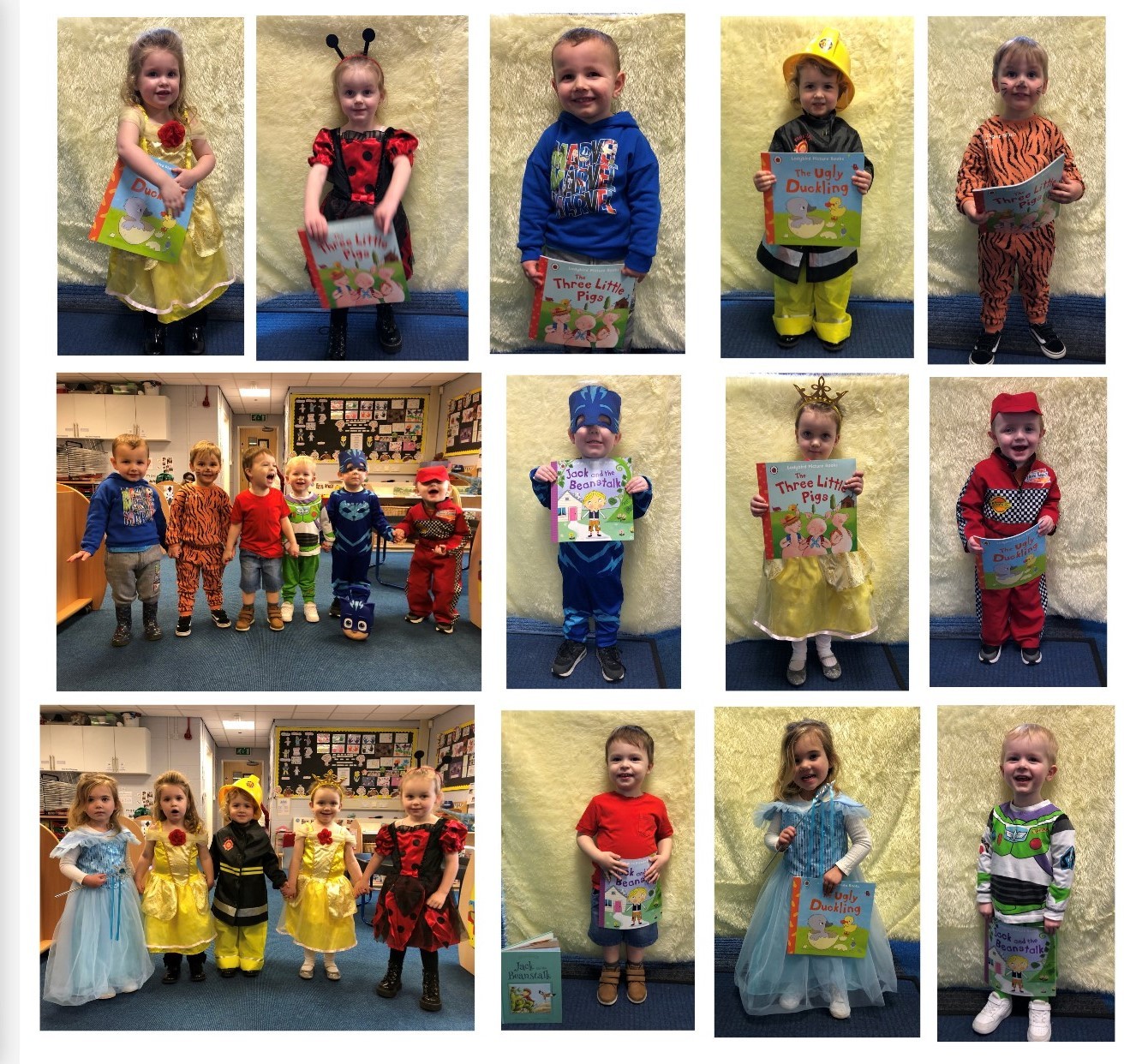 Children at Busy Bees Playgroup, in Flint, on World Book Day.