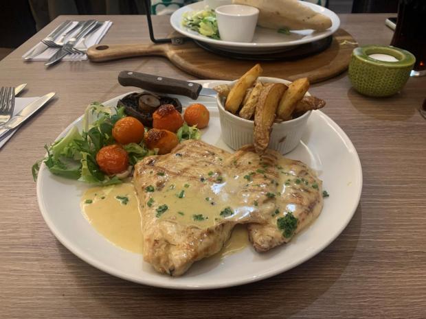 The Leader: The 8oz chicken breast with white wine sauce
