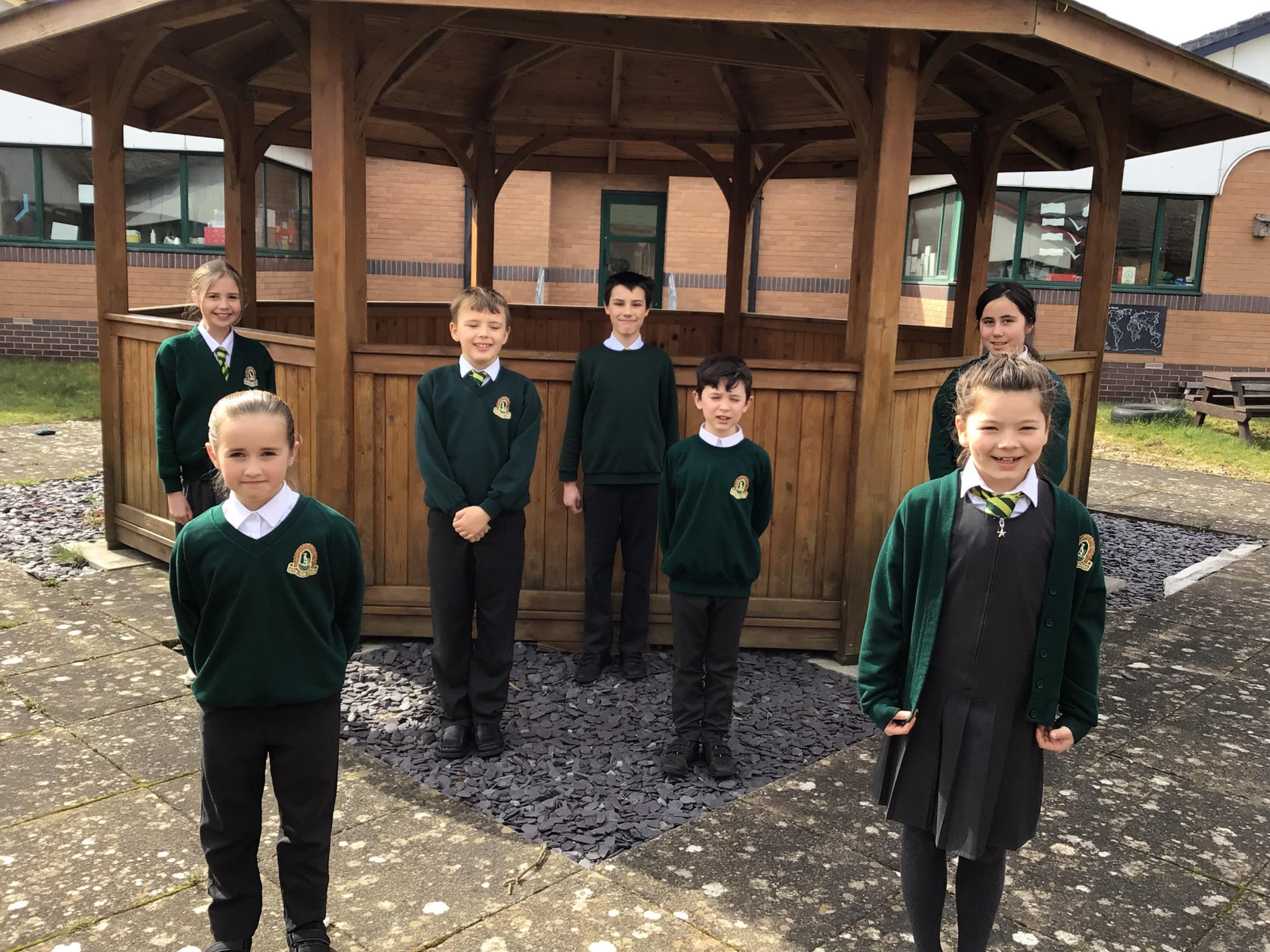 Members of the Criw Cymraeg at Acton Park School.