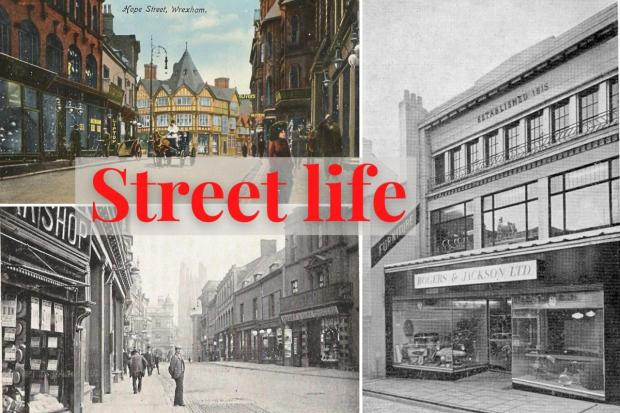 Vintage postacrds tell the tale of Wrexham's Hope Street.