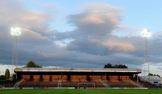 The Leader: A General view of the unused standing terrace at the Racecourse Ground after the game between Wrexham and Stoke City, during the pre-season match at Racecourse Ground, Wrexham. (PA)