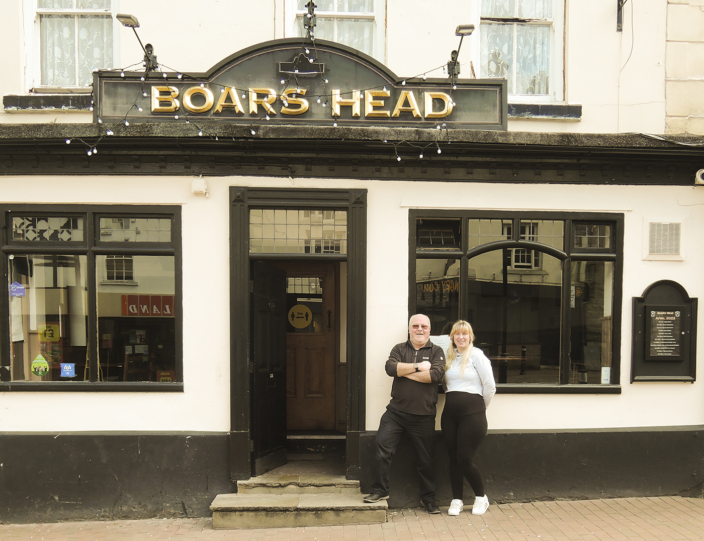 Boars Head bar and events manager Chris Noble, with bar manager Hannah Spence.