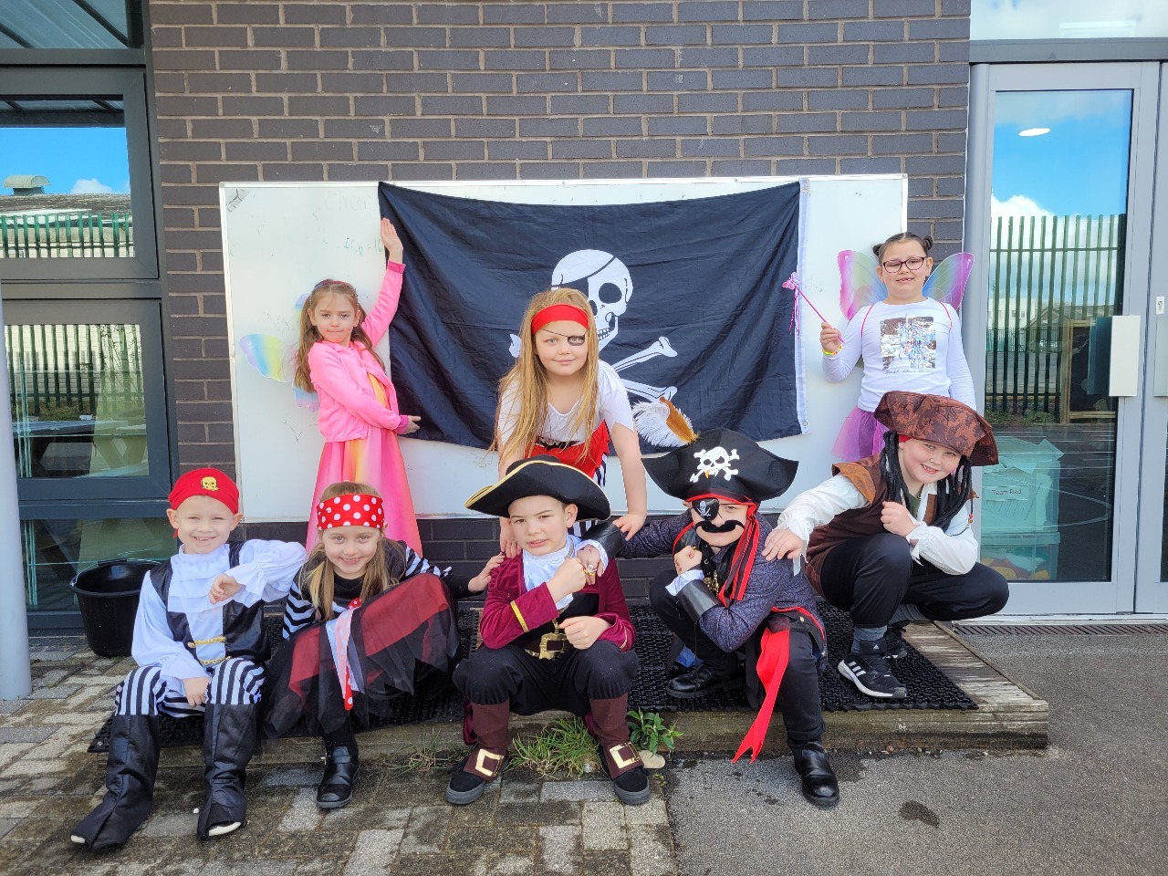 Pirates and Pixies fundraising day at Gwenfro CP School.