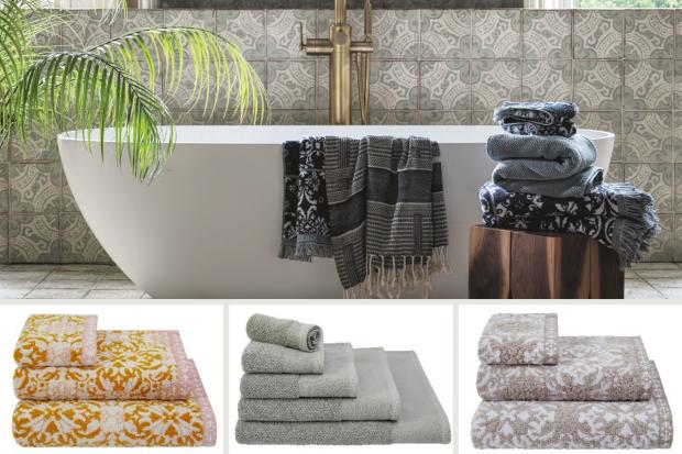 The Leader: M&S towels in new Fired Earth homeware collection. Credit:M&S