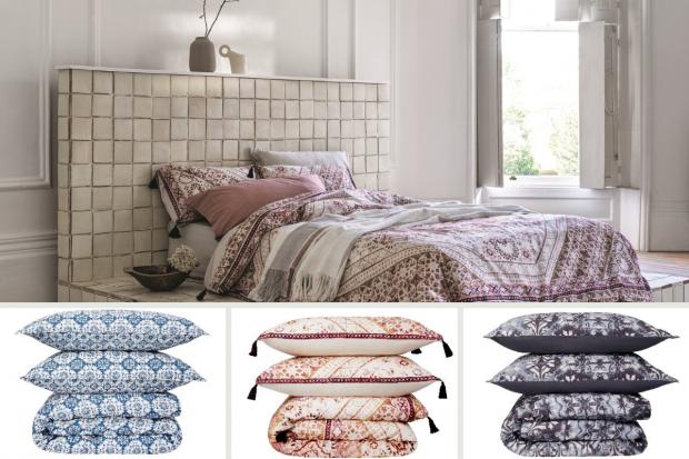 The Leader: M&S bedding in new Fired Earth homeware collection. Credit: M&S