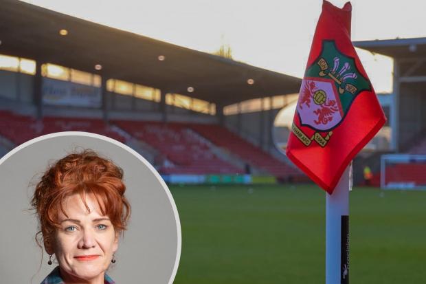 Wrexham's MP Sarah Atherton (inset) mistakenly called Wrexham AFC 'Wrexham Athletic' in the House of Commons.