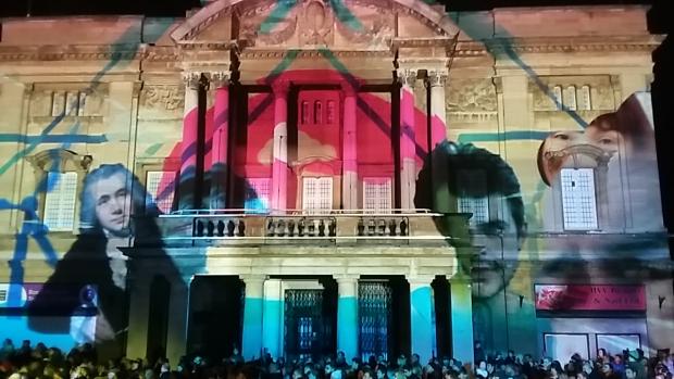 The Leader: Images projected onto Hull City Hall during the East Yorkshire city's reign as UK City of Culture in 2017. Picture: Wikimedia Commons